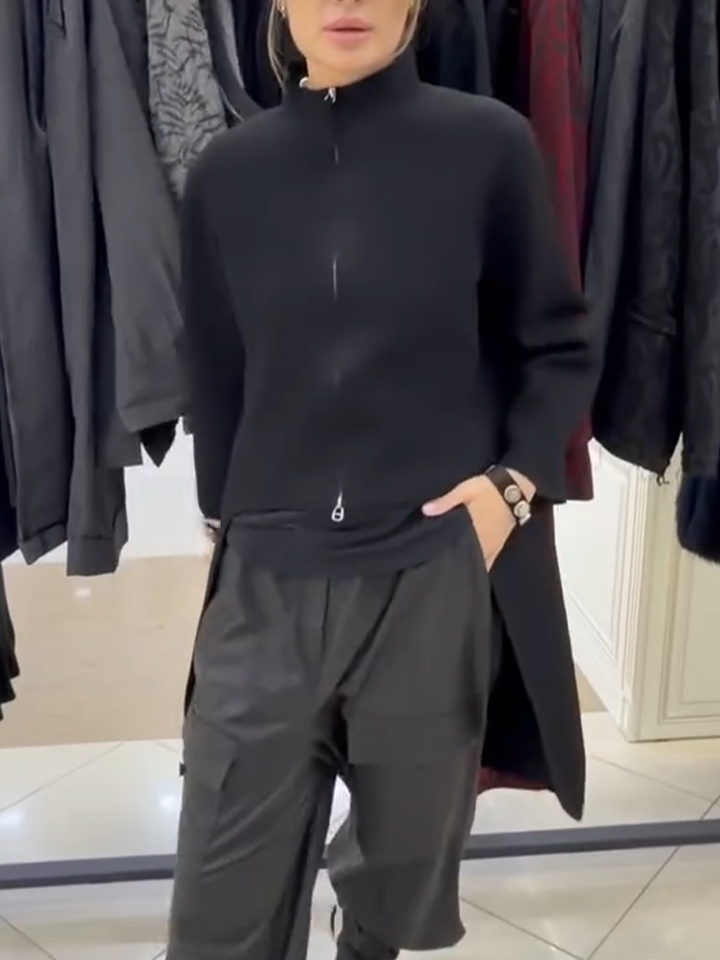 Womens Round Neck Irregular Casual Long Top