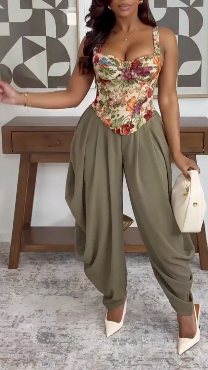 Women's Tank Top + Wide-leg Pants Casual Set