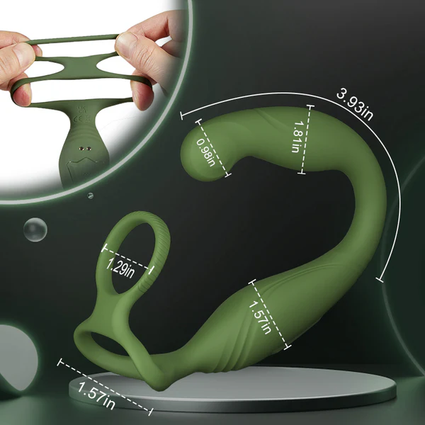 👑C Shape 10 Oscillating Vibrating Prostate Massager for Gay Couples-Warrior