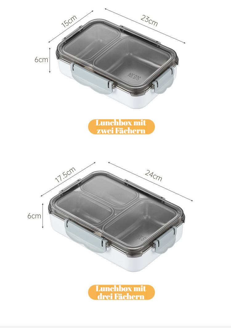Umweltfreundliche und spülmaschinenfeste Edelstahl Lunchbox