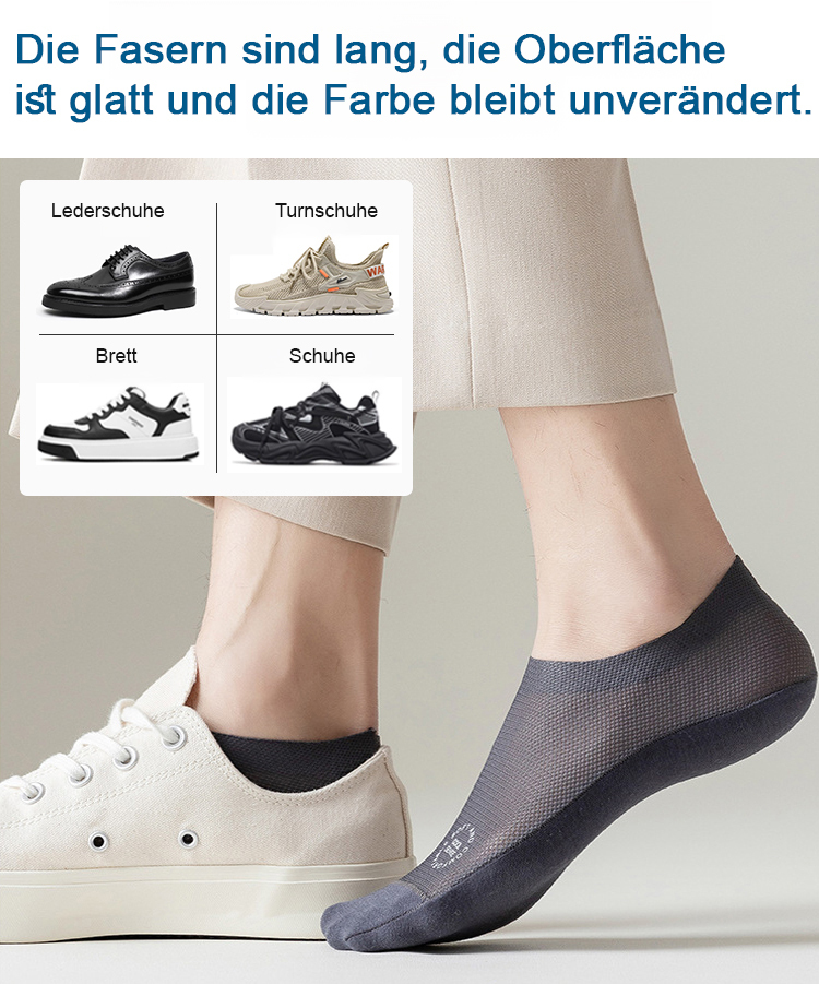 【Antibakteriell und geruchshemmend 】Coolmax Invisible Boat Socks🏅 Angebot offen, niedrigster Preis 20 Paar für nur 10 Euro!
