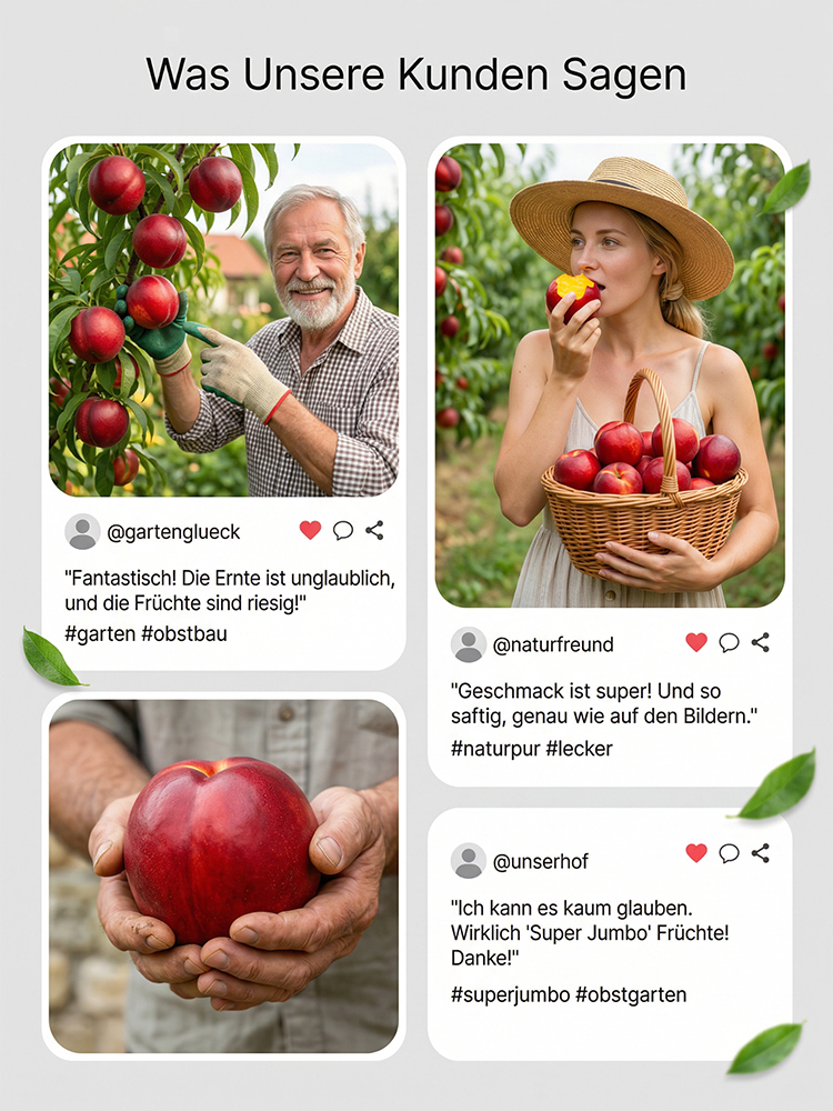 【Geisenheimer Elite-Züchtung】Riesen-Nektarinenbaum | Ernte noch in diesem Juli | Winterhart bis -35°C ✨Gratis Versand DE ✨