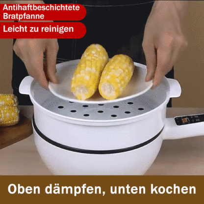 【Multifunktionaler intelligenter Elektro-Wokk】Sparen Sie Energie: Nur 0,1 €/Stunde. Ideal für Braten, Schmoren, Kochen.zeitlich begrenzter Rabatt