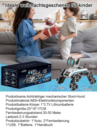 【Achträdriger mechanischer Stunt-Hund】Erwachsene können Stress abbauen und Kinder können sich für eine Weile von ihren Smartphones und Videospielen lösen.