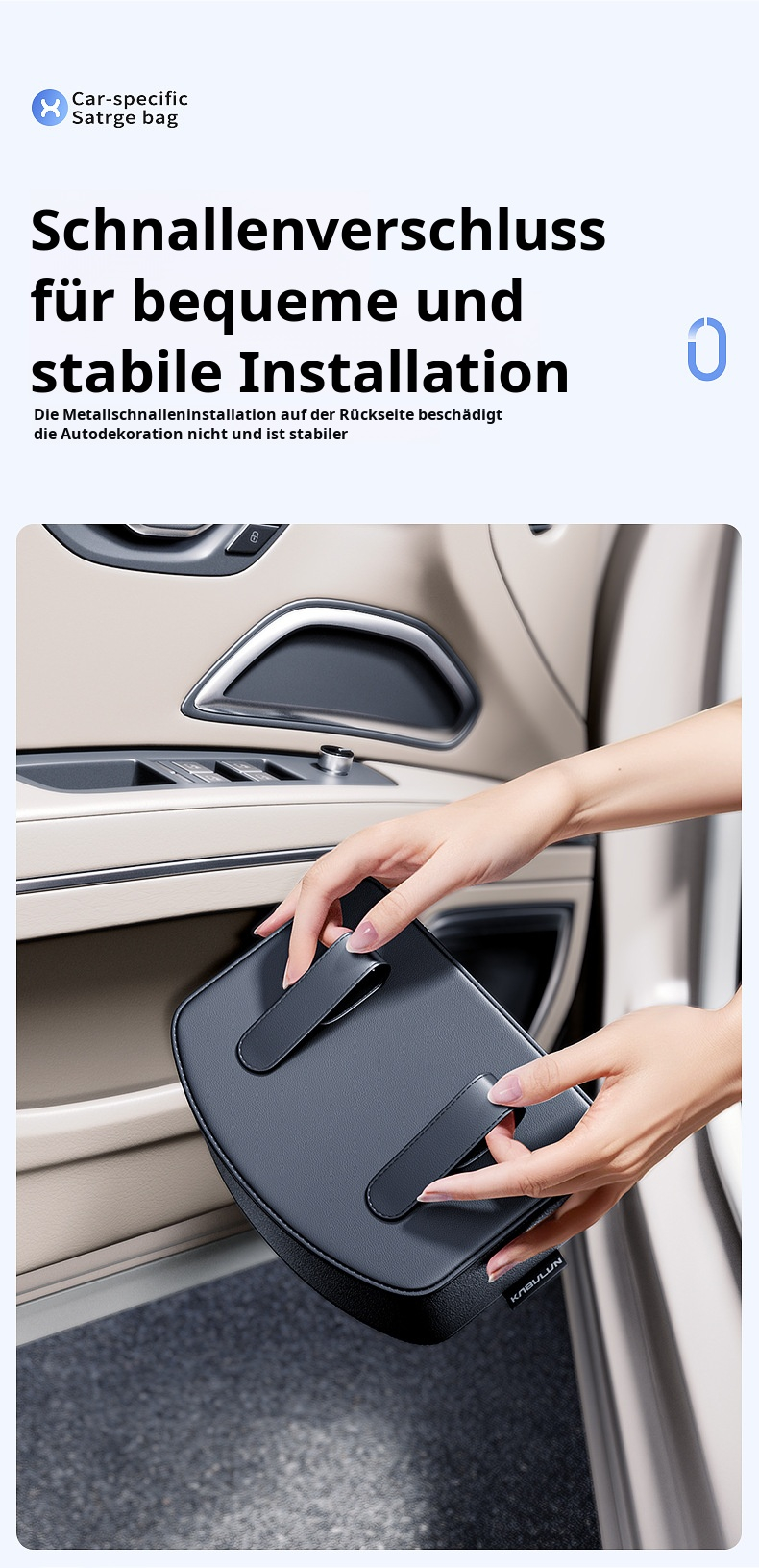 Stabile und langlebige Aufbewahrungslösung fürs Auto