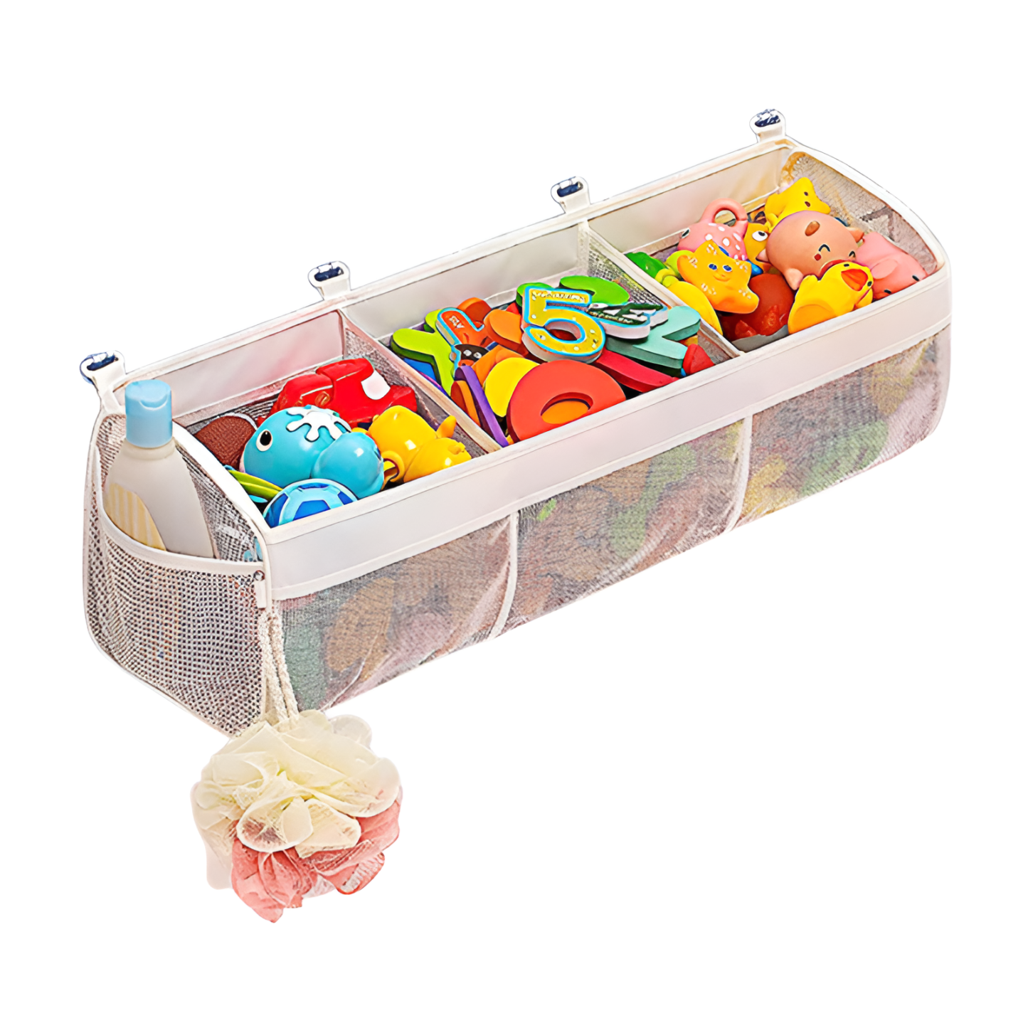 Multi-Grid-Klassifizierung Kinderbadezimmer-Spielzeug-Aufbewahrungstasche Babybadezimmer-Wandbehangt