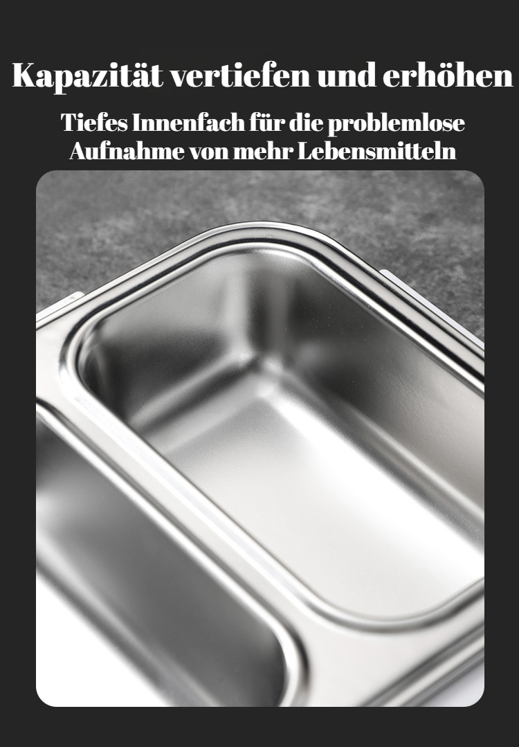 Lunchbox mit praktischem Verschluss und Trennwänden