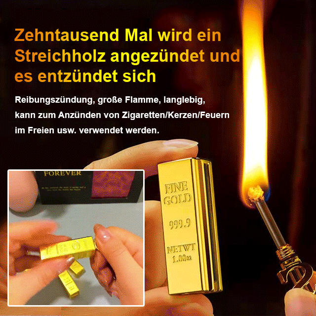 【Kreativer Anhänger】Dieses Streichholz hält ein Leben lang, kostenloser Ersatz bei Defekt.Aus Edelstahl, leuchtet auch nach 10.000 Zündungen.
