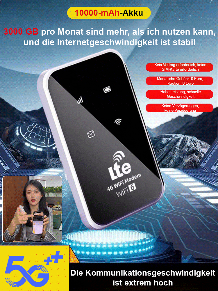 【📶Global Mini Tragbares WLAN】2025 Jahre neue Modelle! Tragbares Wi-Fi. Begrenztes Angebot jetzt offen!