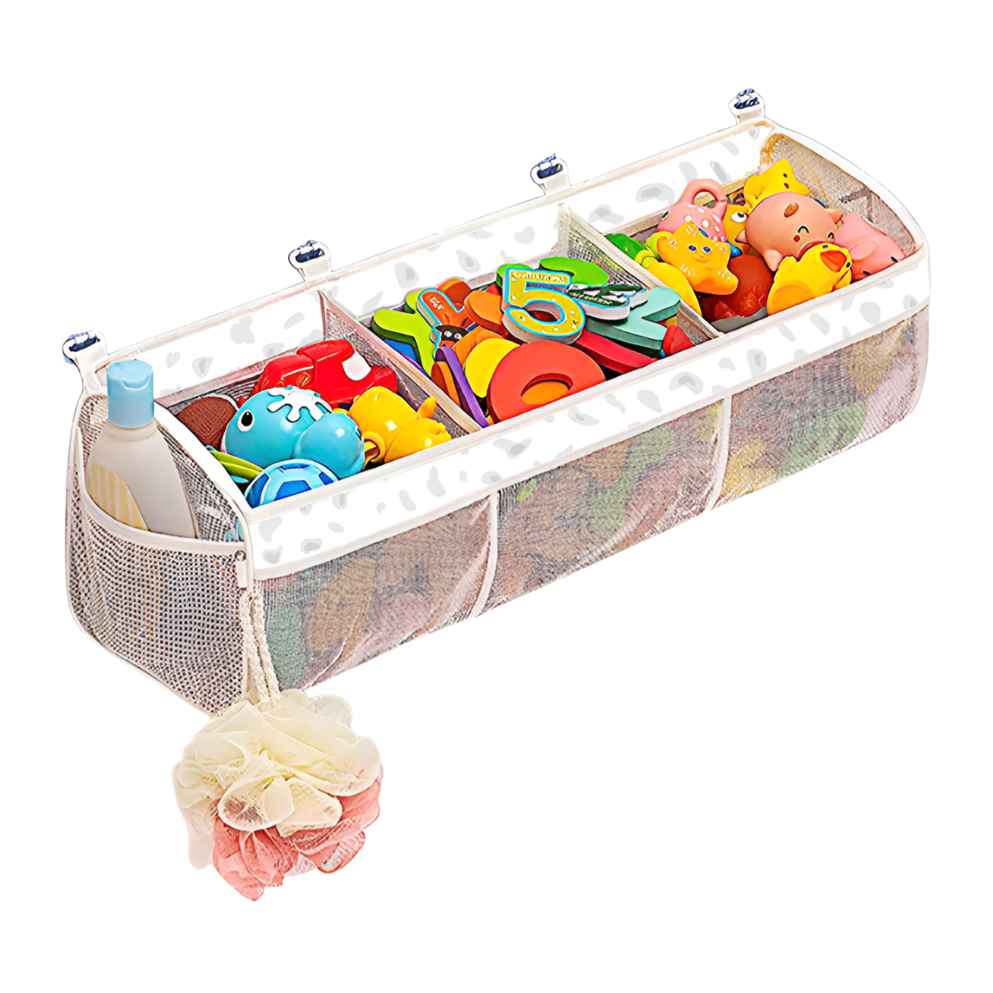 Multi-Grid-Klassifizierung Kinderbadezimmer-Spielzeug-Aufbewahrungstasche Babybadezimmer-Wandbehangt
