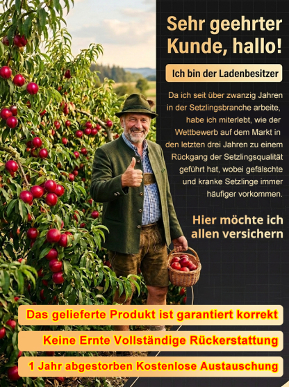 【Geisenheimer Elite-Züchtung】Riesen-Nektarinenbaum | Ernte noch in diesem Juli | Winterhart bis -35°C ✨Gratis Versand DE ✨