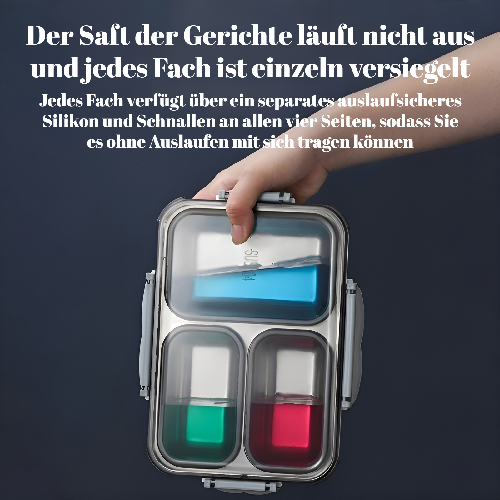 Auslaufsichere Lunchbox für Schule und Büro