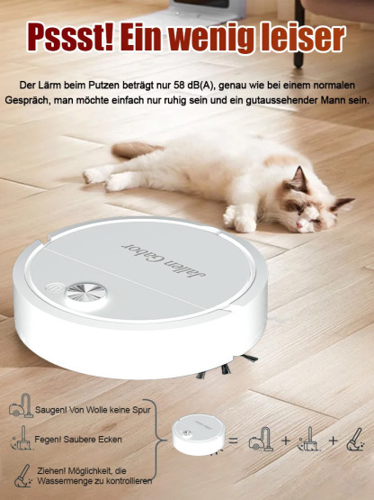 【💥 Einer kostet 39 Euro und der dritte nur 5 Euro! Der niedrigste Preis im Netz!🔥 】Niedriges Geräusch, leistungsstarker, desinfizierender Saugroboter