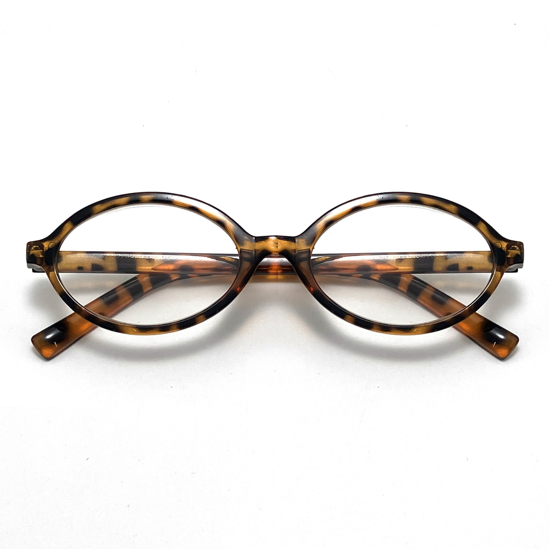 Oval Kleine Rahmen Retro Leopard Print Vegan Presbyterianische Sonnenbrille
