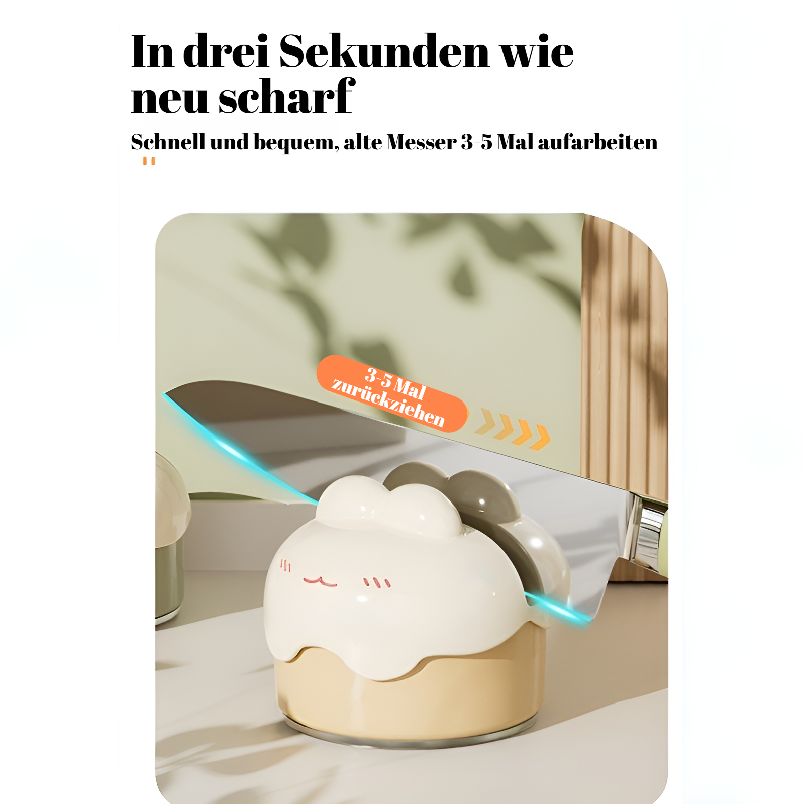 Schleifstein mit abnehmbarem Saugnapf
