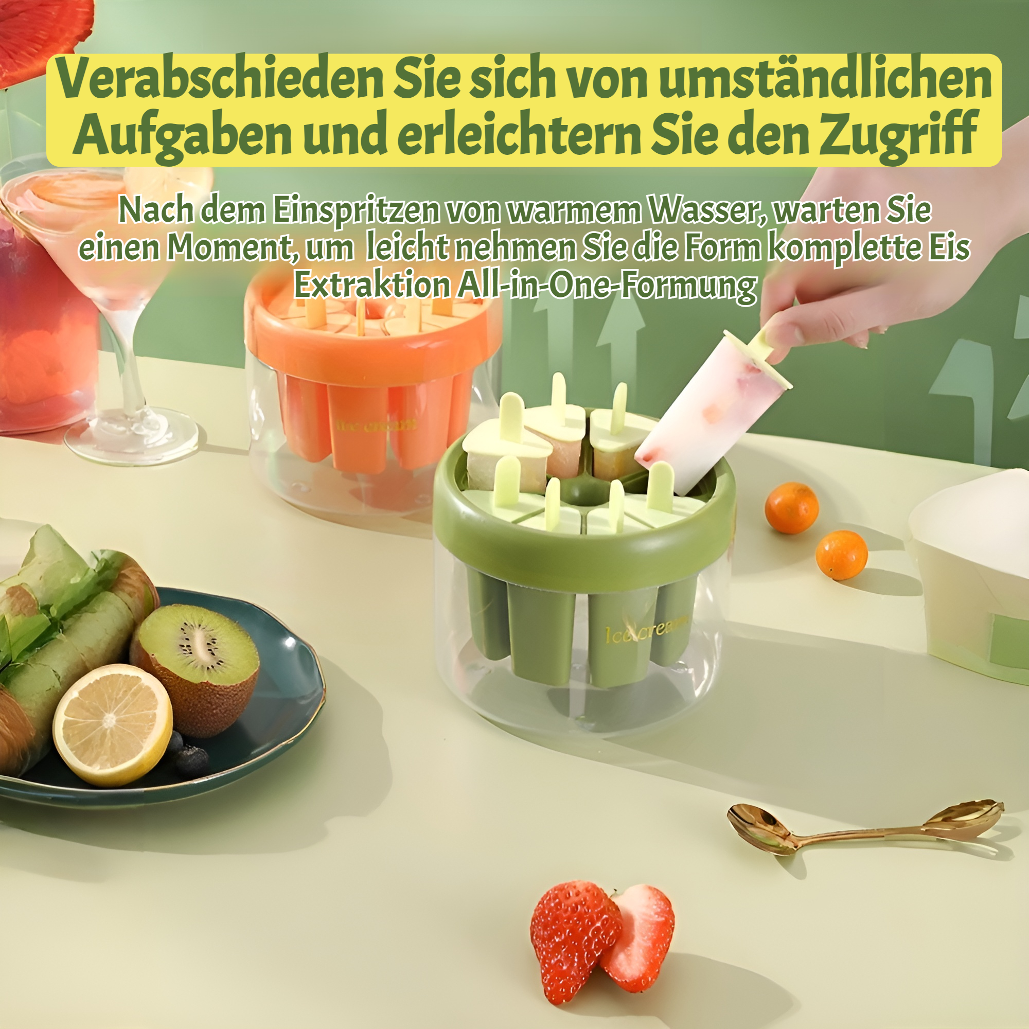 DIY Eis am Stiel Form aus lebensmittelechtem Material