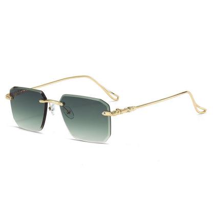 【Promi-Edition】14K vergoldete, luxuriöse, randlose Sonnenbrille