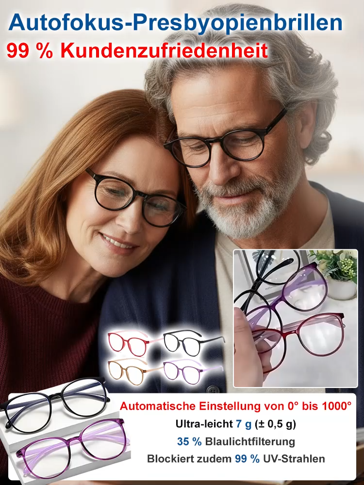 Ultraleichte Lesebrille mit integriertem Blaulichtfilter