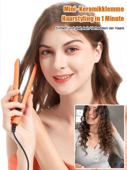 【Mini -Keramikklemme】Mit 10 Sekunden schneller Hitze zaubern Sie in unter einer Minute schöne Locken, bevor Sie gehen.