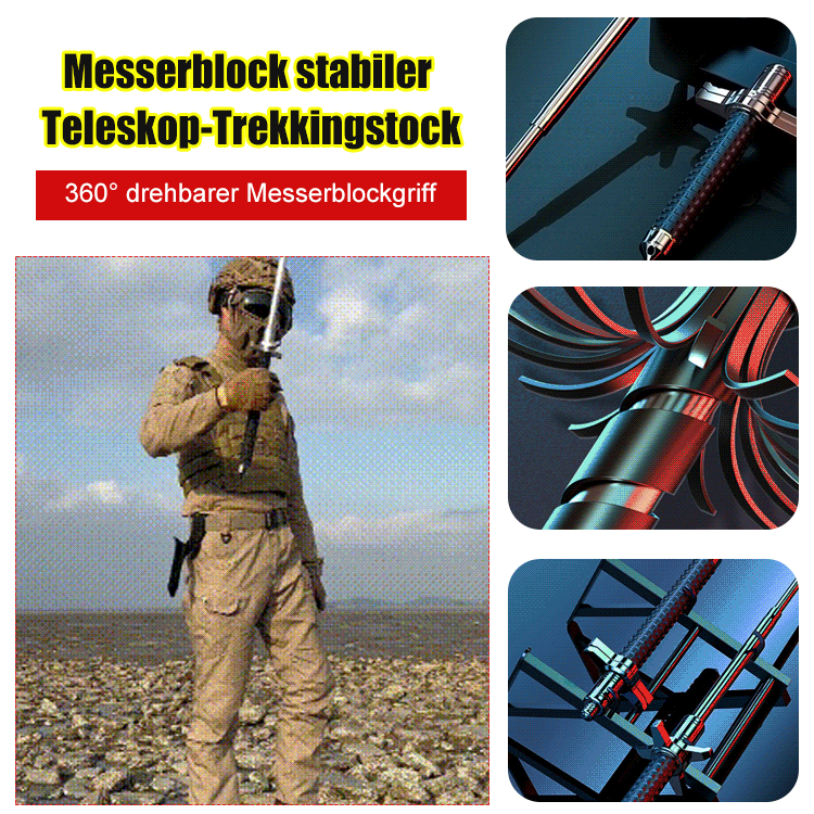 【🌟Bergsteigerausrüstung🌟】Aus kohlenstoffreichem Stahl 10954 gefertigt, wird er auch in 20 Jahren noch nicht kaputt gehen. Lässt sich auf die Größe Ihrer Handfläche zusammenfalten und kann in einer Sekunde zum Gegenangriff herausgenommen werden!