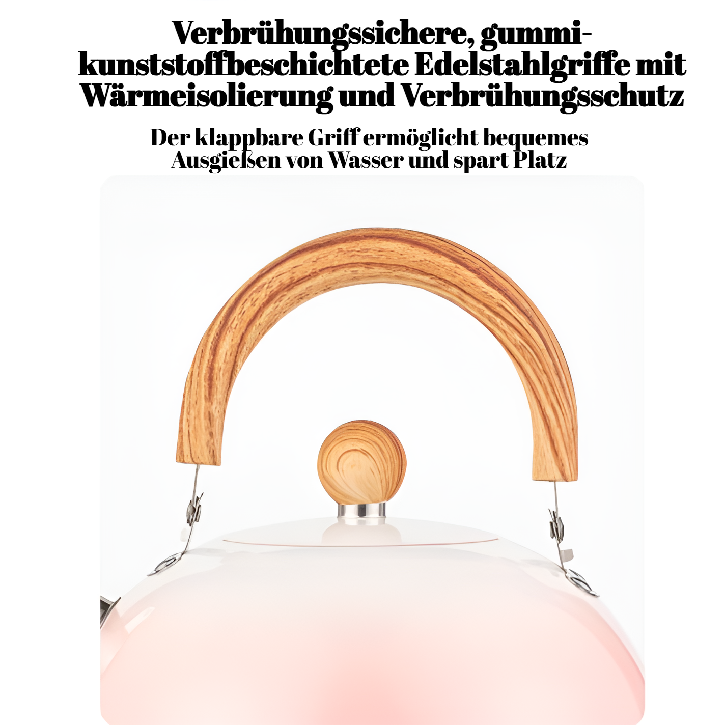 Stilvoller rosa Teekessel für die Küche