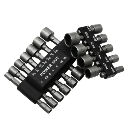 9 teile/satz 5mm-13mm Hex Steckdosen Hülse Düsen Mutter Fahrer Set Power Muttern Treiber Steckdose Schraubendreher Set Bits sets Werkzeuge