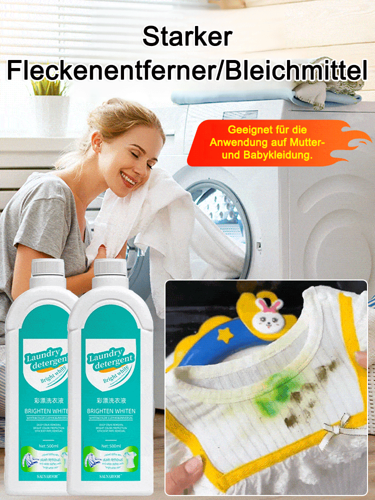 【🌟Waschmittel zur Fleckenentfernung und Aufhellung🌟】Vier Funktionen: Fleckenentfernung, Farbschutz, Bleichen und Desinfektion  Vier Funktionen: Fleckenentfernung, Farbschutz, Bleichen und Desinfektion  