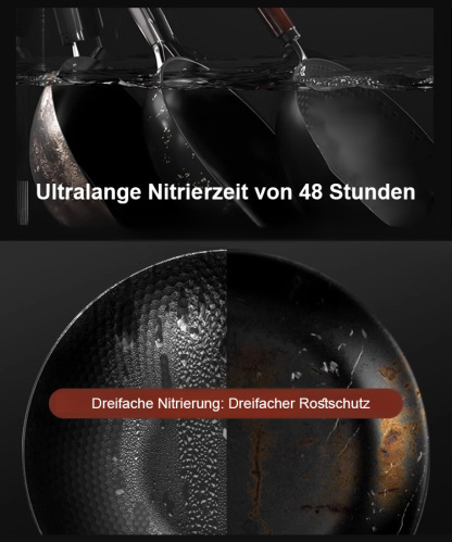 【Importiert aus Japan, hergestellt aus hochreinem Natureisen】🍳100.000 Mal von Hand geschmiedet, um durch „traditionelles Öffnen“ eine natürliche Antihaft-Oberfläche zu erhalten