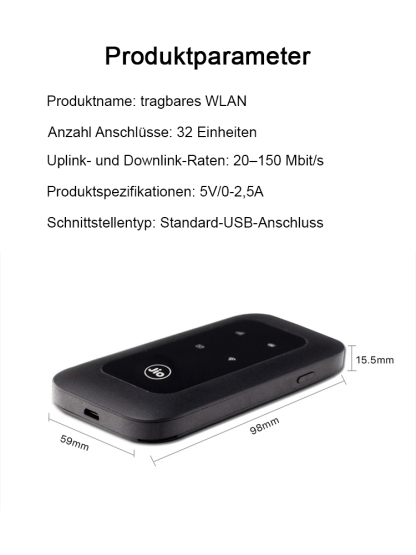 【📶Superstarkes Signal ohne Verzögerung】✨Weltweit einsetzbares tragbares WLAN！44 Euro pro Stück! So niedrig wie 15 Euro pro Stück!