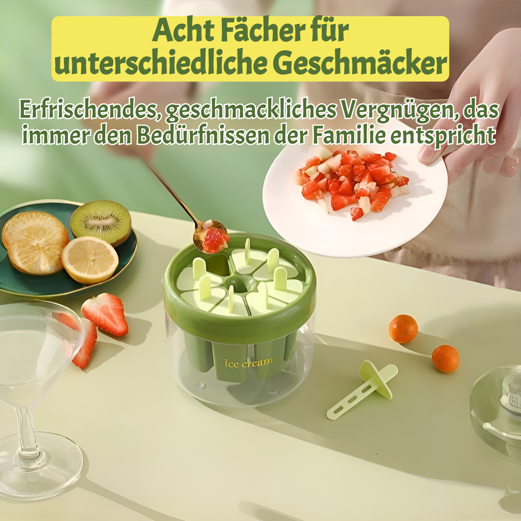 Bunte Eisformen mit Deckel für Kinder