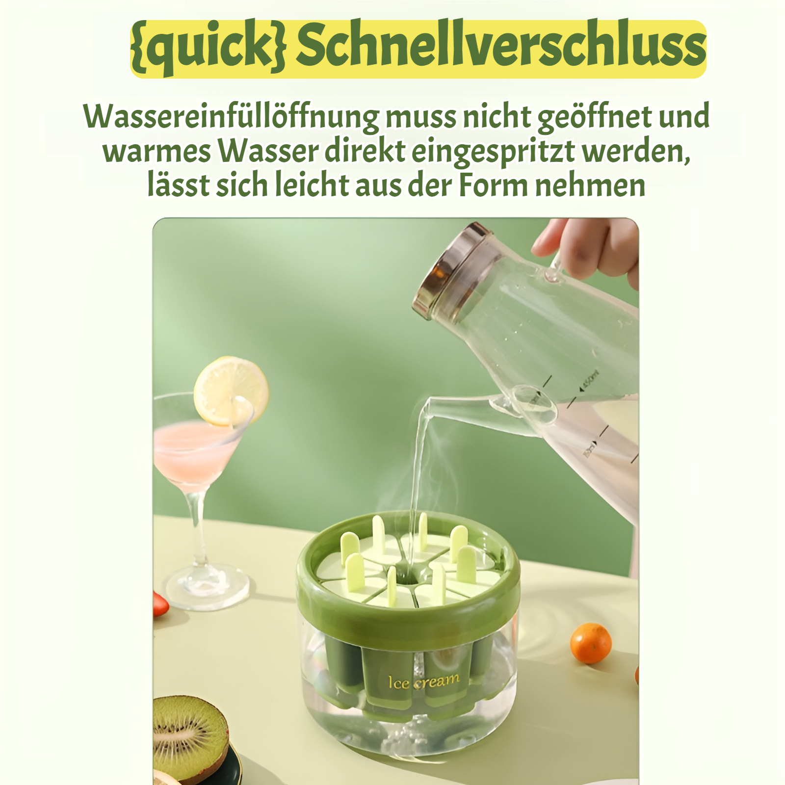 Eisformen-Set für gesunde Eiskreationen