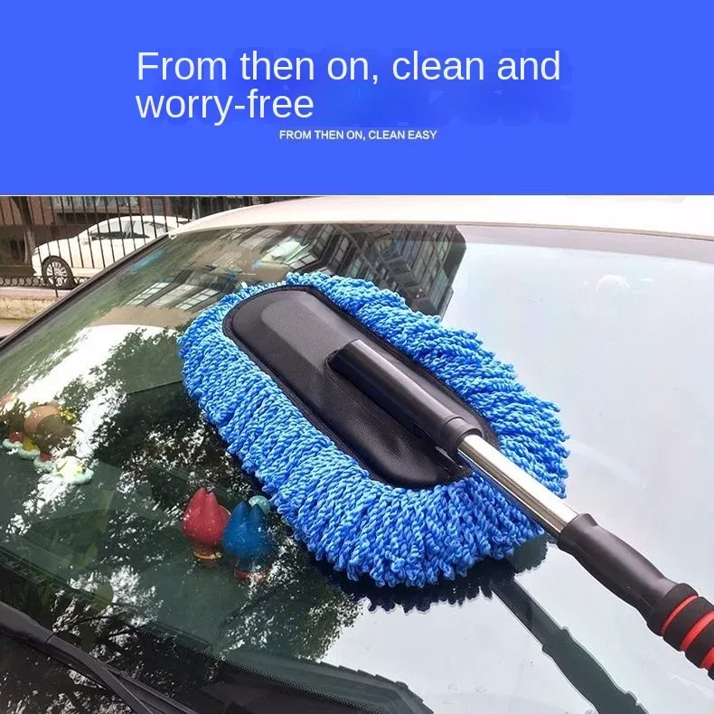Mikrofaser-Autowaschbürsten-Mopp-Set, Handschuhschwamm mit langem Griff, Auto-Reinigungszubehör-Set, Staubtuch, Autowaschwerkzeug-Zubehör