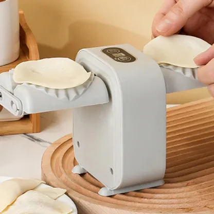 Automatischer Teigtaschenmacher, Doppelkopf, elektrischer Teigtaschenmacher, Wickel-Teigtaschen-Maschine, Heim-Teigtaschen-Pressform-Werkzeug