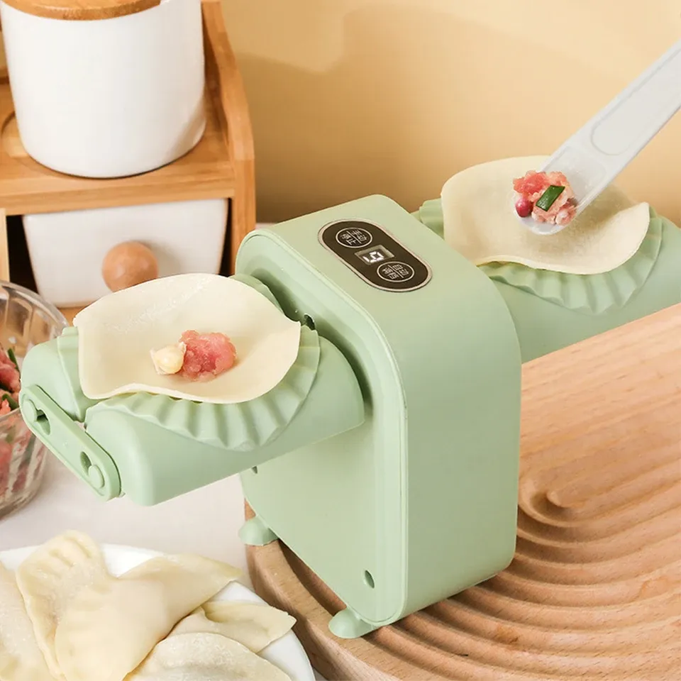 Automatischer Teigtaschenmacher, Doppelkopf, elektrischer Teigtaschenm