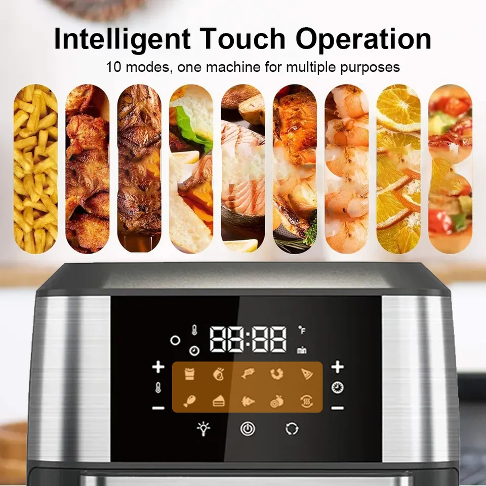 5L Elektrische Heißluftfritteusen Ölfreie Automatische Haushaltsküche 360 ​​Backkonvektionsofen Fritteuse ohne Öl