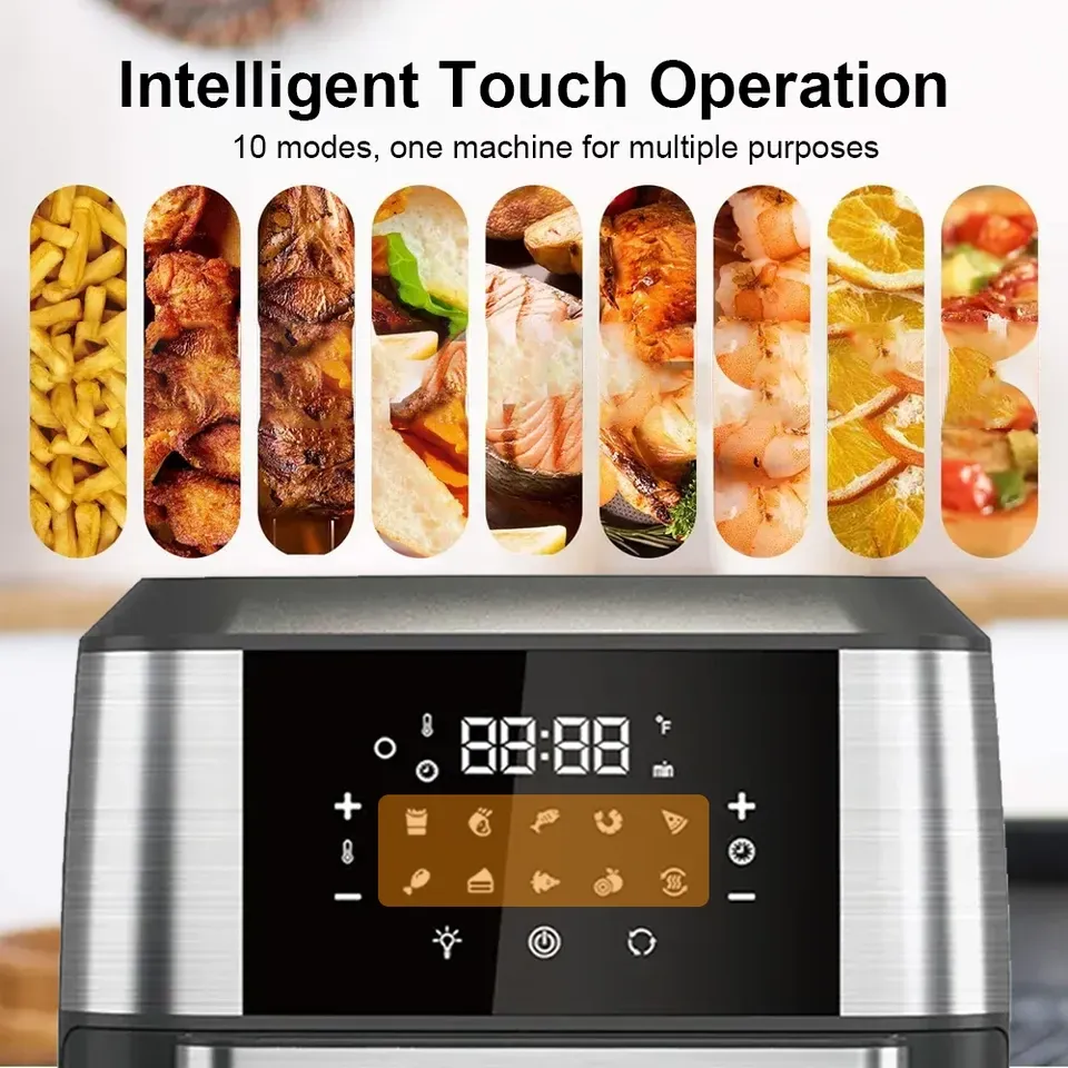 5L Elektrische Heißluftfritteusen Ölfreie Automatische Haushaltsküche 360 ​​Backkonvektionsofen Fritteuse ohne Öl