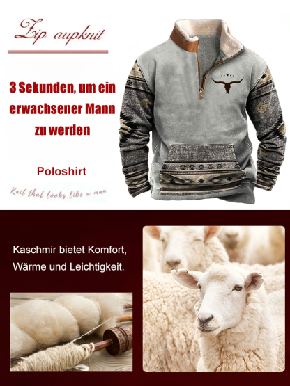 【🌟Neu für Winter 2024 Neuer Stil Herbst und Winter Lammwolle Sweatshirt🌟】🔥Importiertes Kaschmir aus Australien, kann 25 Grad Körpertemperatur auch bei -20 Grad Celsius halten✅