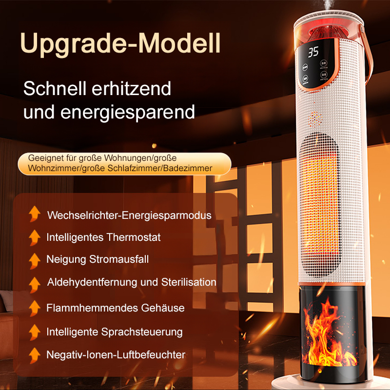 3 Tage nur 1 kWh✨Heizer mit Echtholz-Optik, Luftbefeuchter & Display✨ Upgrade auf das brandneue Modell für nur 6 €!✅