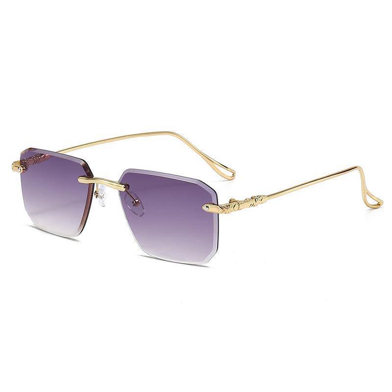 【Promi-Edition】14K vergoldete, luxuriöse, randlose Sonnenbrille