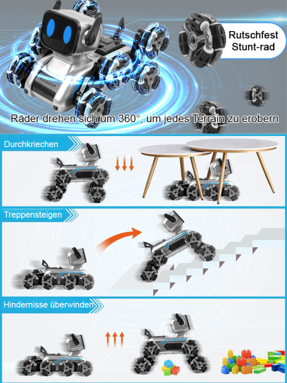 【Achträdriger mechanischer Stunt-Hund】Erwachsene können Stress abbauen und Kinder können sich für eine Weile von ihren Smartphones und Videospielen lösen.