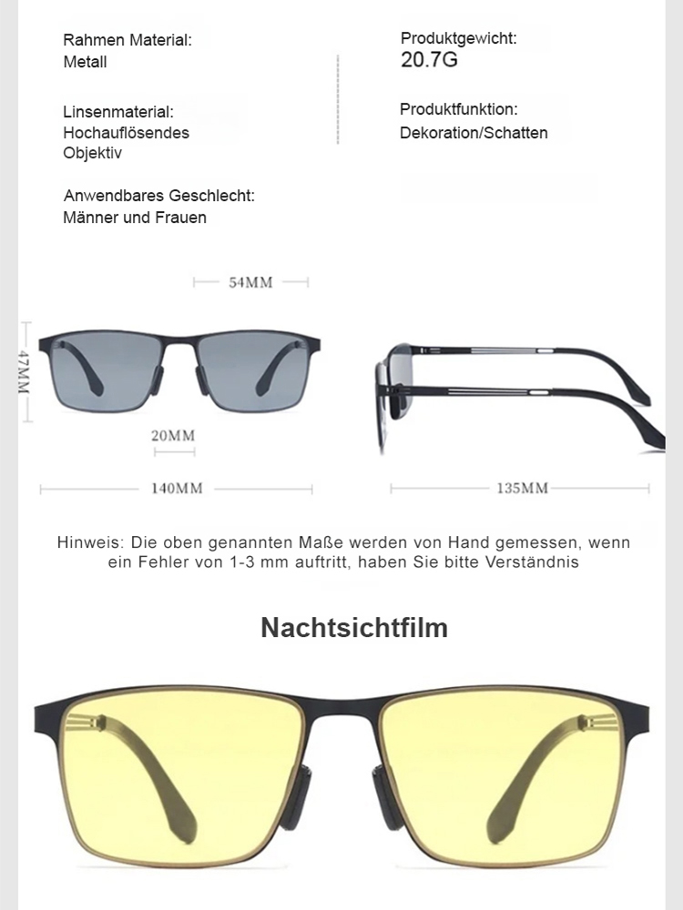 Hochwertige Nachtsicht-Sonnenbrille