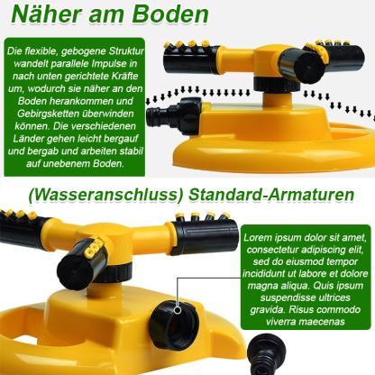 360° automatischer rotierender Dreizack-Sprinkler