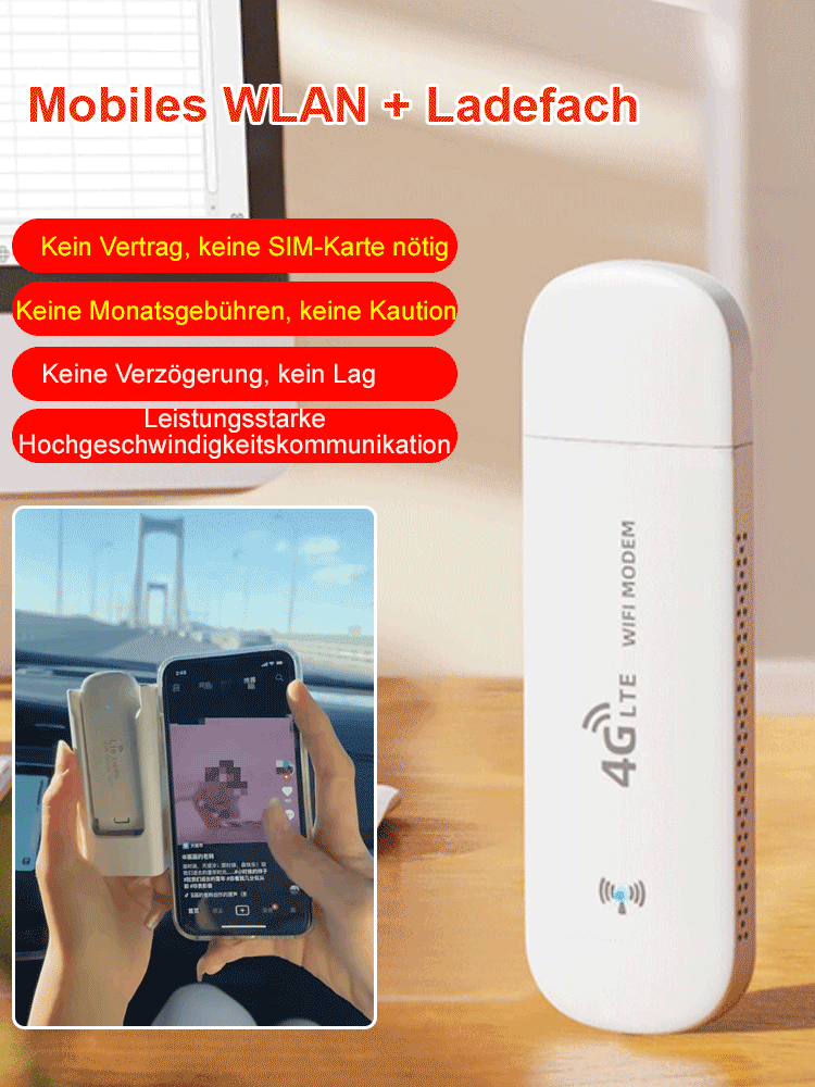 【📶Mobiles WLAN + Ladefach】✨Entwickelt von der Deutschen Telekom und der Uni München.Jetzt gibt's 'ne begrenzte Sonderaktion!