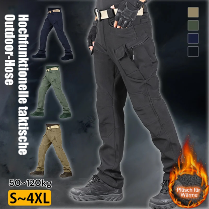 【🌟Fleece-Taktik-Hose🌟】Der gleiche Stoff wie beim US-Militär, leicht kratz- und abriebfest sowie wind- und wasserdicht！🔪❌