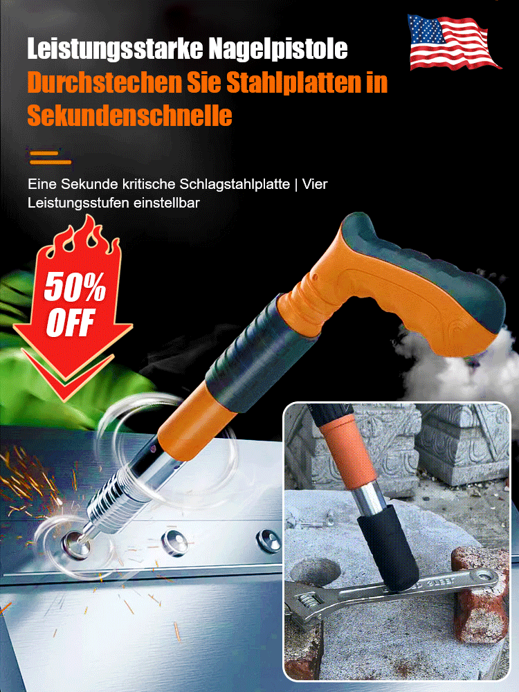 【Manuelle Nagelpistole mit Schalldämpfer】