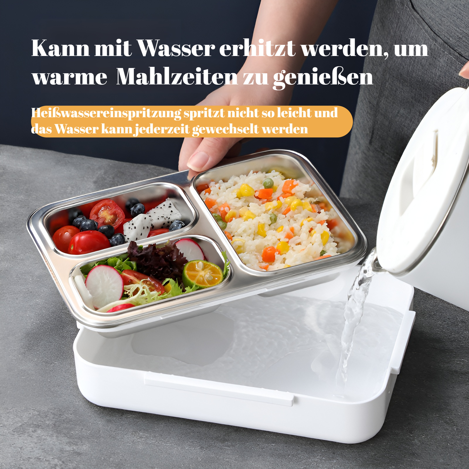 Nachhaltige Brotdose aus Edelstahl für unterwegs