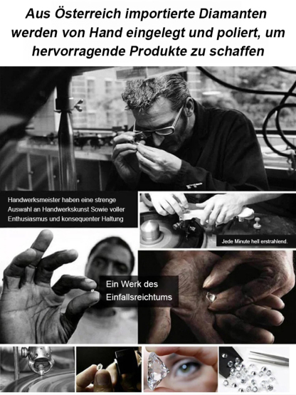 Schmetterlingsförmige, diamantenbesetzte, randlose Sonnenbrille, die das Gesicht schlanker erscheine