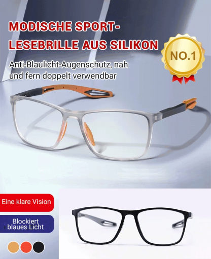 Modische Sport-Lesebrille aus Silikon
