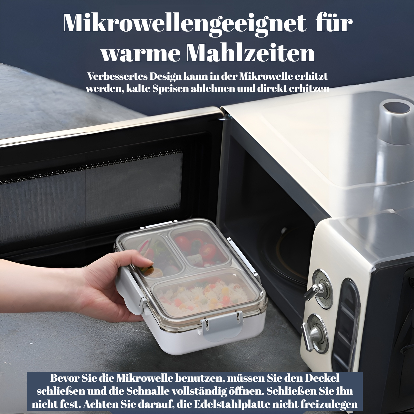 Bento Box aus Edelstahl 304 – vielseitig einsetzbar