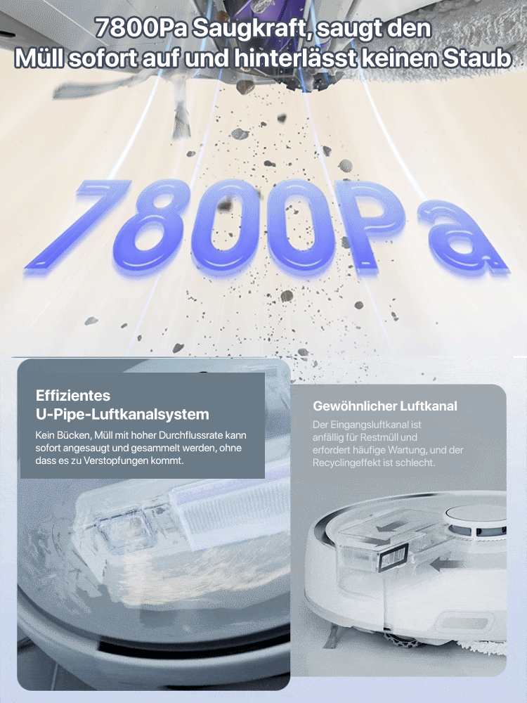 【💥 Einer kostet 39 Euro und der dritte nur 5 Euro! Der niedrigste Preis im Netz!🔥 】Niedriges Geräusch, leistungsstarker, desinfizierender Saugroboter